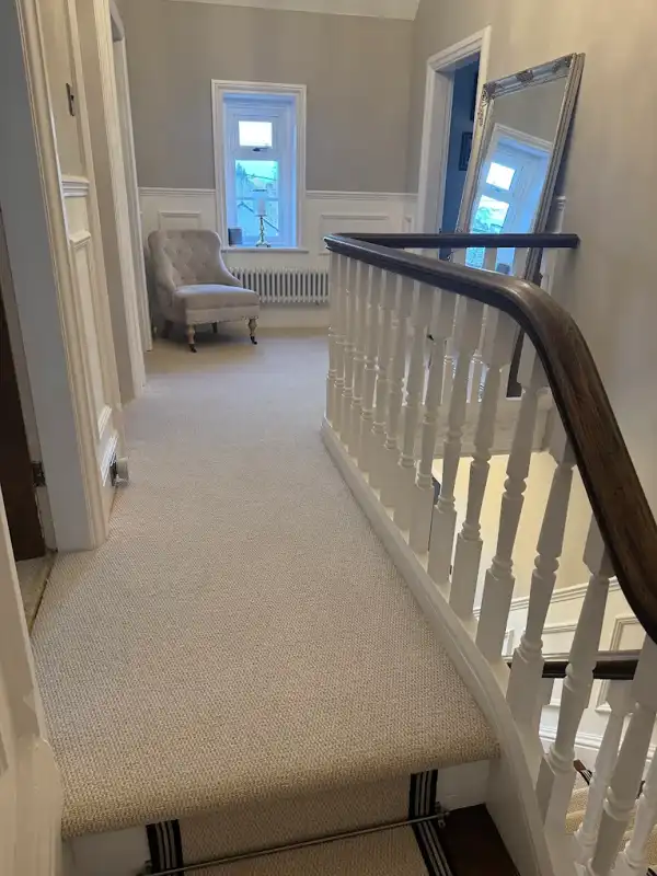 Carpet fitted to an upstairs landing
