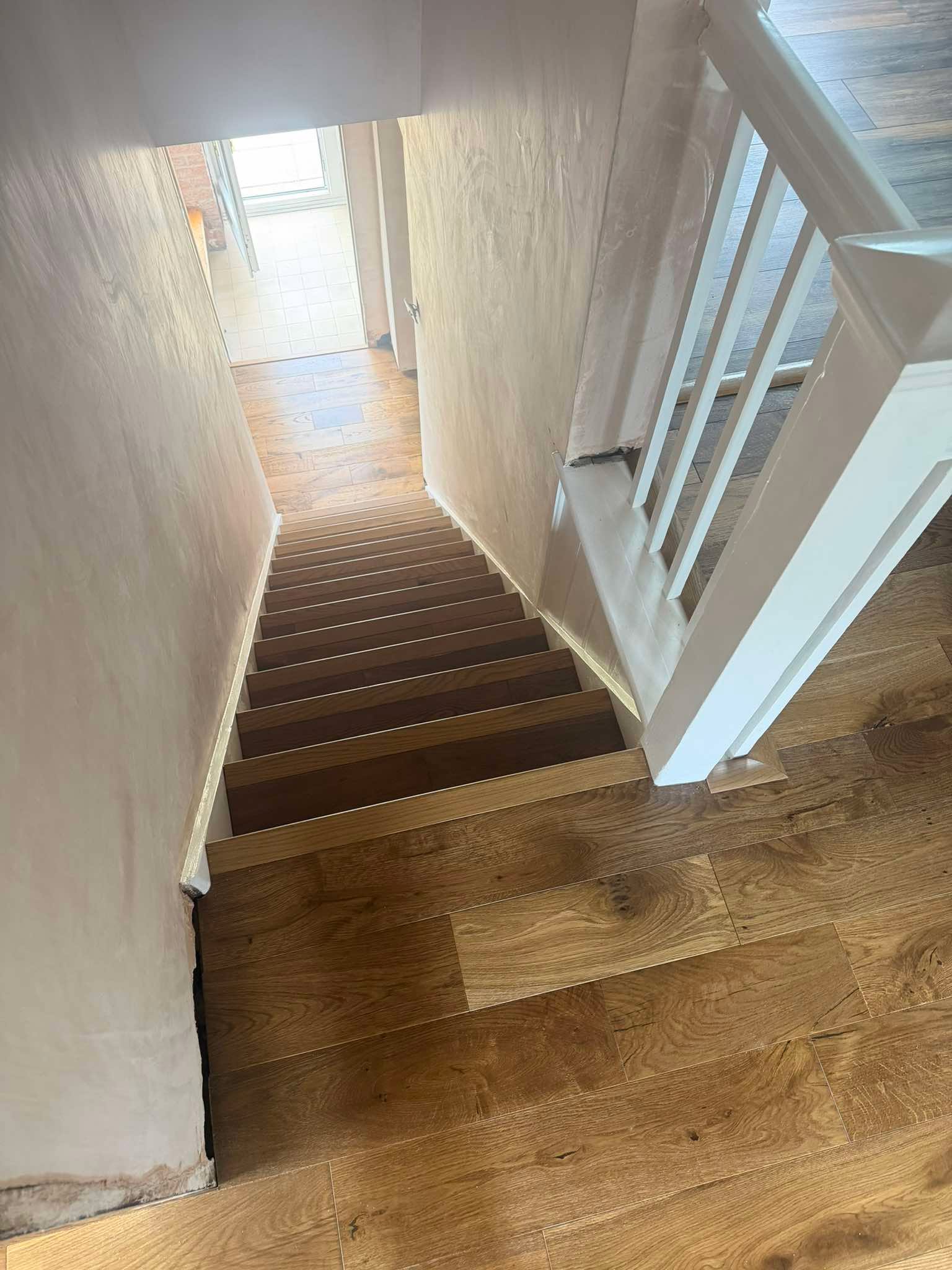 Real wood fitted to stairs and landing